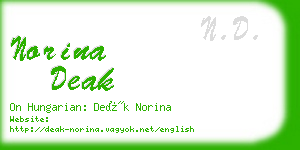norina deak business card